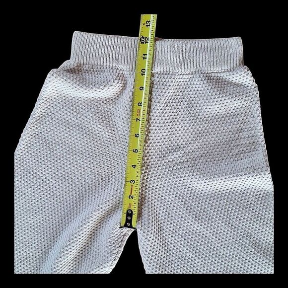 Sincerely Jules Wide Leg Boho Beach Pants Cream Chunky Thermal Knit Cotton XS - Picture 9 of 16
